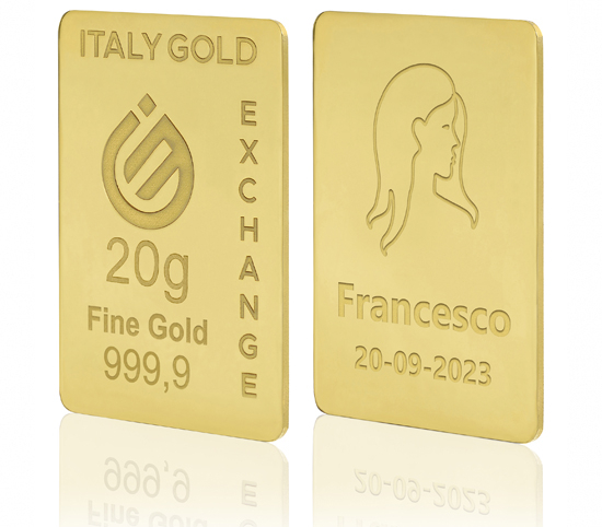 Sztabka złota ze znakiem zodiaku Panna 24kt 20gr IGE GOLD